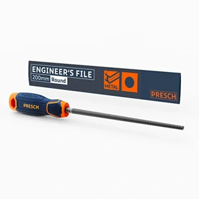 Image of Presch File Round 200mm Metal for Filing Curves in Metal, Wood or Plastic High Quality Circular