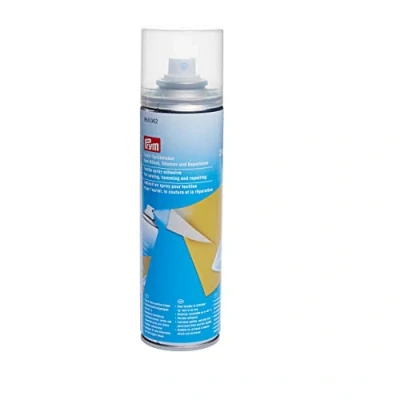 Image of Prym Textile Adhesive Spray, Metal, Blue, Transparent, White, 8 x 6 3 cm