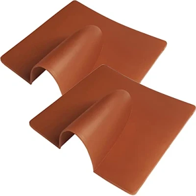 Image of Qty 2 Brown External Brick Buster Plate Cable Outdoor Wall Entry Burst Tidy Cover Satellite/Coaxial/Sat/Coax Blast Loops