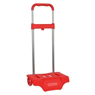 Image of Safta Trolley for school backpacks, foldable, light, resistant with extractable grip handle and wheels