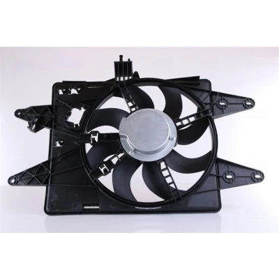 Image of 1551303 Cooling fan NISSENS 85133 385mm 12V with radiator shroud, without resistor control unit FIAT: Doblo I Estate