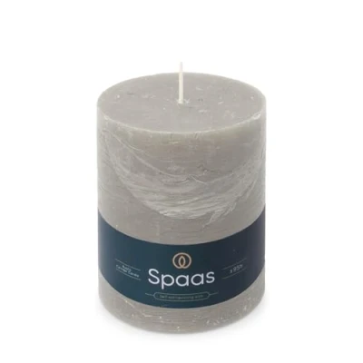 Image of Spaas Rustic Pillar Candle 100/130 mm 95h, Light Grey