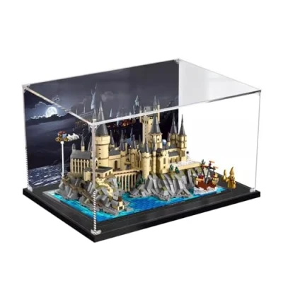 Image of Acrylic Display Case for 76419 Hogwarts Castle Grounds Building Block Model Kit,Transparent Dustproof Box Compatible with Lego (Only Case) A,3MM