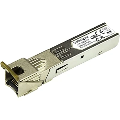 Image of StarTech.com HPE 453154 B21 Compatible SFP Module 1000BASE T to RJ45 Cat6/Cat5e 1GE Gigabit Ethernet RJ 45 100m 6120XG, 6120G, Flex Fabric (453154B21ST)