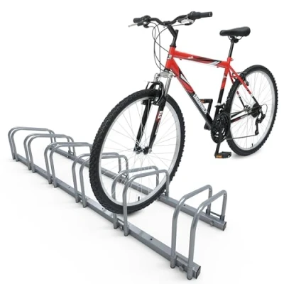 Image of VOUNOT 6 bike Stand Floor or Wall mounted rack for garage Bicycle Parking Cycle Storage Locking