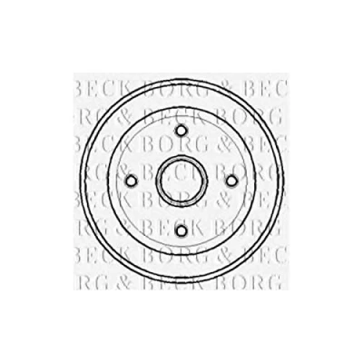 Image of Borg &amp; Beck BBR7124 Rear Brake Drum To Fit Vauxhall Corsa 00