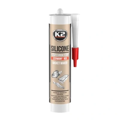 Image of K2 High Temperature Silicone Sealant Dichtsi Likon, Extremes to + 350 C, Red, 300 g