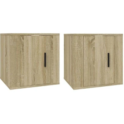 Image of vidaXL Wall Mounted TV Cabinets 2 pcs Sonoma Oak 40x34.5x40 cm