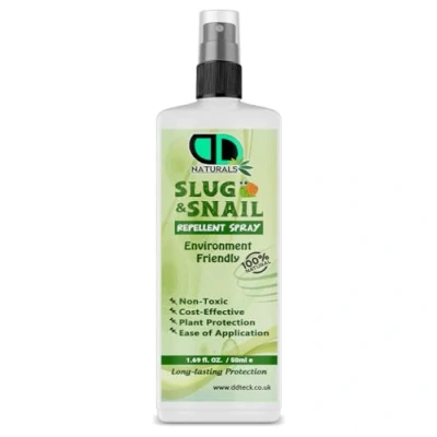 Image of Slug &amp; Snail Repellent Max Powerful Pellets for Protecting Ornamental Plants and Garden Vegetables Repellant Organic Gardening, Effective, Fast Acting (50ml Spray)