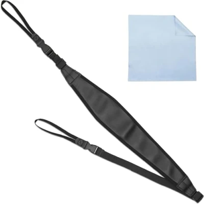 Image of IRSTBL Adjustable Brass Instrument Sling for Tuba Euphonium Baritone Padded Non Slip Strap Reduces Fatigue Includes Microfibre Cleaning Cloth