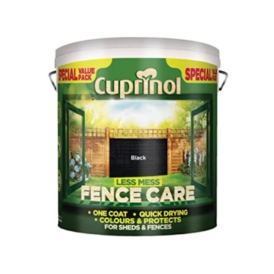 Image of Cuprinol LMFCBL6L Less Mess Fence Care Black 6 Litre, 6l