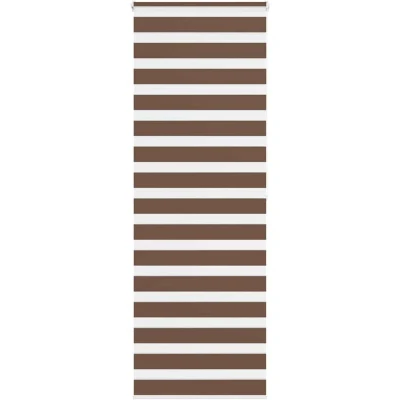 Image of vidaXL Zebra Blind Brown 80x200 cm Fabric Width 75.9 Polyester