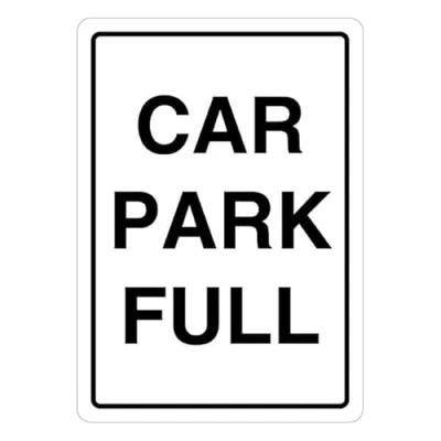 Image of V Safety Car Park Full 297 x 210 Self Adhesive Vinyl Sign