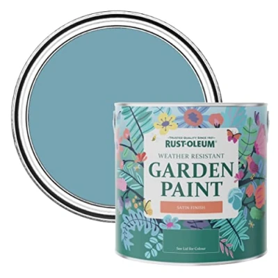 Image of Rust Oleum Blue Mould Resistant Garden Paint In Satin Finish Belgrave 2.5L