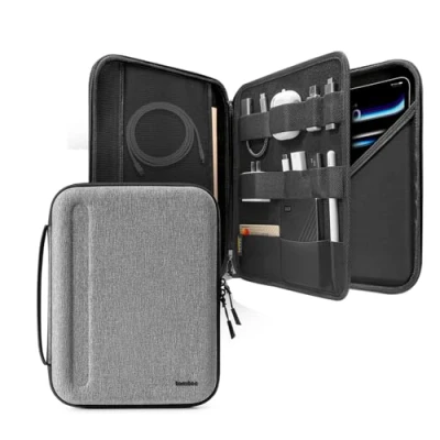 Image of tomtoc Tablet Case for 13 Inch iPad Pro M4 &amp; Air M2 2024, 12.9 in M2&amp;M1 6th/5th 2022 2018, Accessory Sleeve Travel Bag, Carrying Storage Bag Pencil/Adapter/Hubs/Magic Keyboard