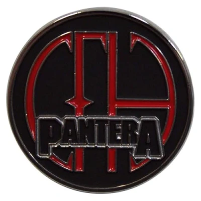 Image of Rock Off officially licensed products Pantera Cowboys From Hell Logo Pin Badge One Size