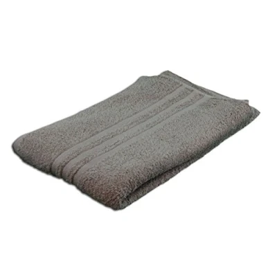 Image of Gözze Elegant Hand Towel Set of 2, Sylt, 100% Cotton, Heavy Weight (440 g/m²), 50 x 100 cm Silver