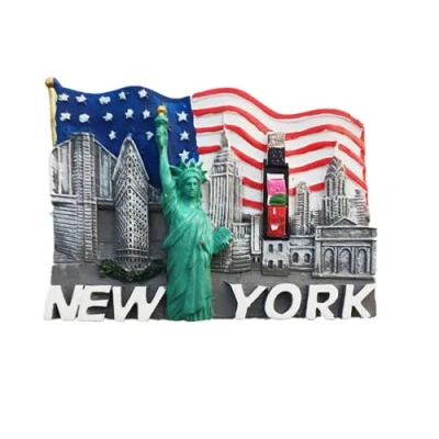 Image of 3D New York USA Fridge Magnet Souvenir Gift Home Kitchen Refrigerator Decoration Collection