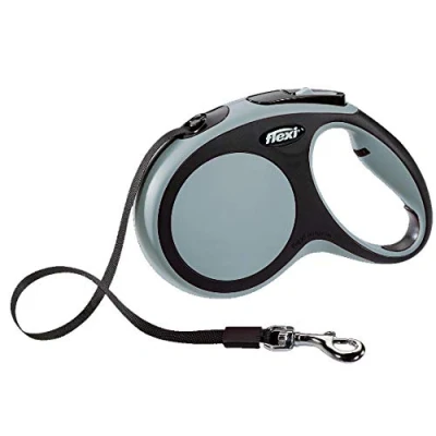 Image of Flexi New Comfort Retractable Tape Lead, Medium, 5 m, Grey