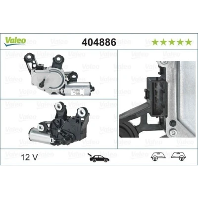 Image of 1J6955711B, 1J6955711C, 1J6955711G Wiper Motor VALEO ORIGINAL PART 404886 12V Rear SKODA: Fabia I Hatchback, Octavia 1 Combi, Combi