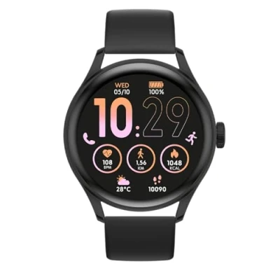 Image of ICE watch smart 2.0 Men&#039;s round black connected with silicone strap 023962 (1.20 inch)