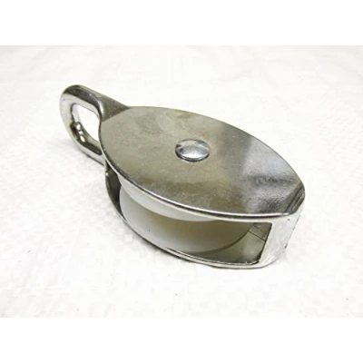 Image of Single Sheave Pulley Block (Nylon Fixed Elongated Eye Rope Line Pulling) (20MM)