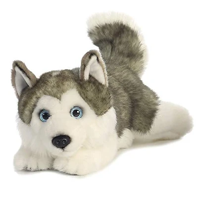 Image of Aurora, 26263, MiYoni Husky Lying, 11In, Soft Toy, Grey