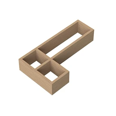 Image of nuie DDL300 Accessory L Shaped Bamboo Drawer Organiser, 150mm