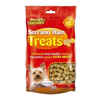 Image of Munch &amp; Crunch Dog Treats Serrano Ham With Cheese 175g