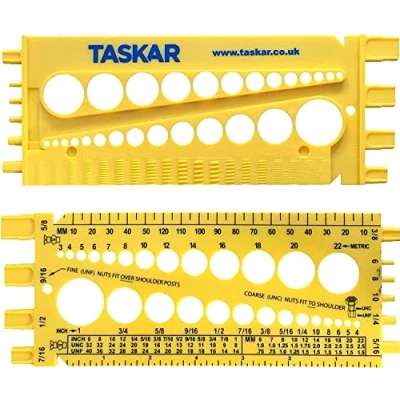 Image of Taskar Nut &amp; Bolt Measuring Gauge Screw Pitch Checker (Imperial/Metric)
