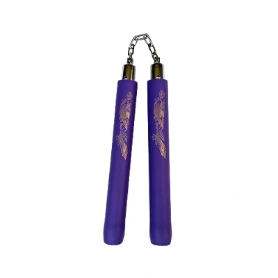 Image of Playwell Girls (Ladies) 12 Inch Foam Nunchucks With Chain Purple NEW