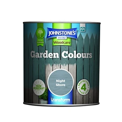 Image of Johnstone’s Garden Colours Night Shore Exterior Wood Paint Fade Resistant Suitable for Furniture Outdoors Fence Dry in 2 hours 12m2 Coverage per Litre 1L