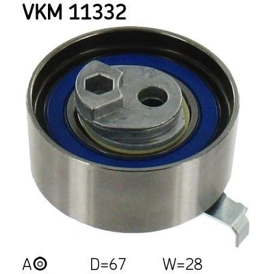 Image of 057109243M, 059109243P Tensioner Pulley, timing belt SKF VKM 11332 AUDI: A4 B8 Avant, Q5, B7 VOLKSWAGEN: Touareg I