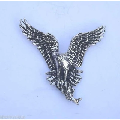 Image of OSPREY WITH FISH BIRD Badge Hand Made From Solid Pewter In The UK