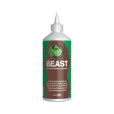 Image of Bond It The Beast Strong Quick Dry Adhesive PU Glue Surfaces Waterproof Brown Monster Adhesive, Super Strong, High For Ceramics, Metal,Wood, Glass And Most Plastics (500ml)