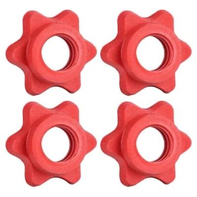 Image of 4Pcs/set Spinlock Collars Anti slip Spin Lock Collar Screw Clamp For Dumbbell Weight Lifting Screws Barbell Nut Hexagon