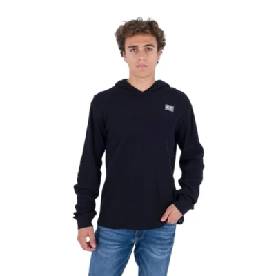 Image of Hurley Men&#039;s Waffle Hoodie, Black, L