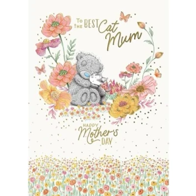 Image of Me to You Tatty Teddy Mother&#039;s Day Card &#039;To the Best Cat Mum&#039; 5 x 7&quot; Official Collection
