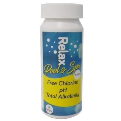 Image of Relax Chlorine 3 Way Test Strip X 50