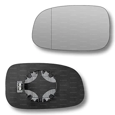 Image of Less4spares Replacement Wing Mirror Glass Left Compatible with Volvo S60 2007 2009 CLIP ON Passnager Near Side N/S Heated Blind Spot