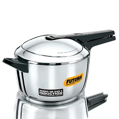 Image of Hawkins/Futura F 56 Futura Induction Compatible Pressure Cooker, 5.5 Liter, Stainless Steel