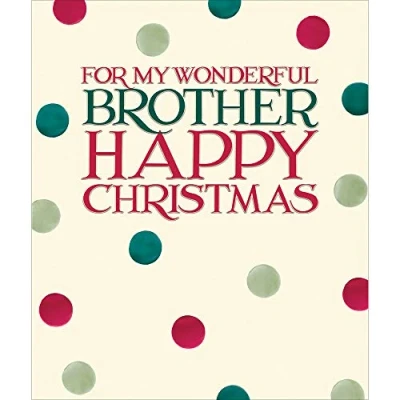 Image of for My Wonderful Brother Emma Bridgewater Christmas Card Greeting Cards 458026
