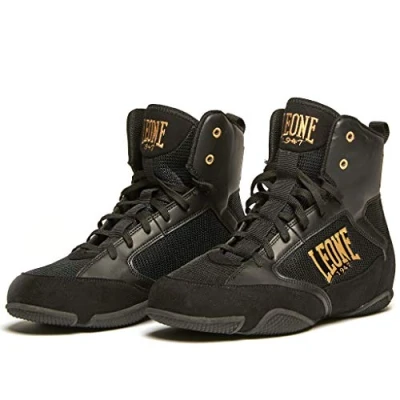 Image of LEONE 1947 Unisex&#039;s Stivaletti Boxe Premium BOOTS CL110, Black, 8.5 UK