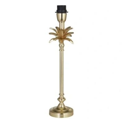 Image of Base Only ,Palm Table Lamp Satin Brass Metal