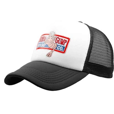 Image of Zonfer Adjustable Bubba Gump Baseball Cap Shrimp Embroidered Snapback Running Hats Black