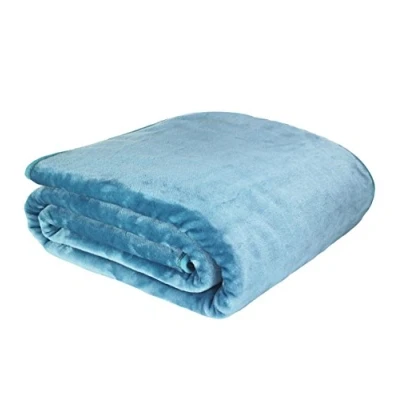 Image of Olivia Rocco Super Soft Raschel Sofa Bed Throw, Faux Fur Mink Blanket Settee Throws, Double King Size, Teal, x Large 200 240 cm