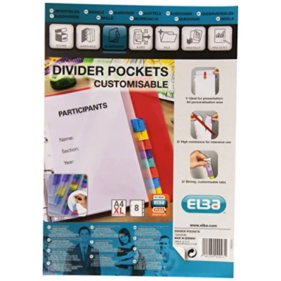 Image of Elba Divider Pouch 8 Positions a4+ POLYPRO