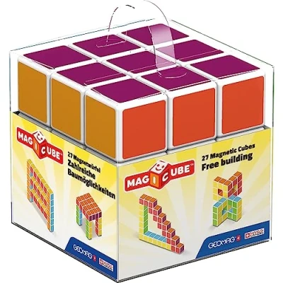 Image of Geomag 128 Magicube Free Building 27 Educational Set, Magnetic Cubes, multicolor