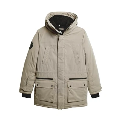 Image of Superdry Men&#039;s Parka Jacket, Stone Dark Grey, L