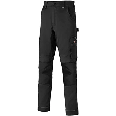 Image of Dickies Universal Flex Knee Pad Mens Black Workwear Trousers Cotton Size 44 Short